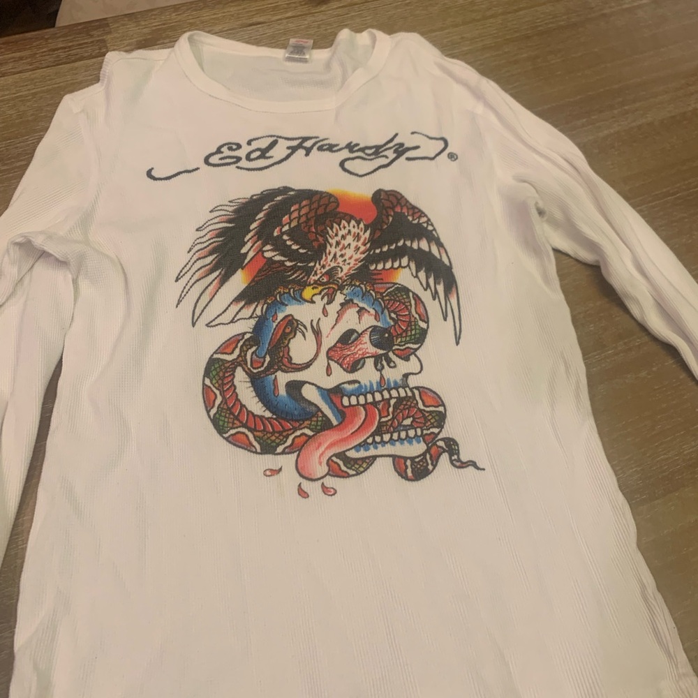 Y2K Ed Hardy long sleeve T-shirt - Picture 2 of 12